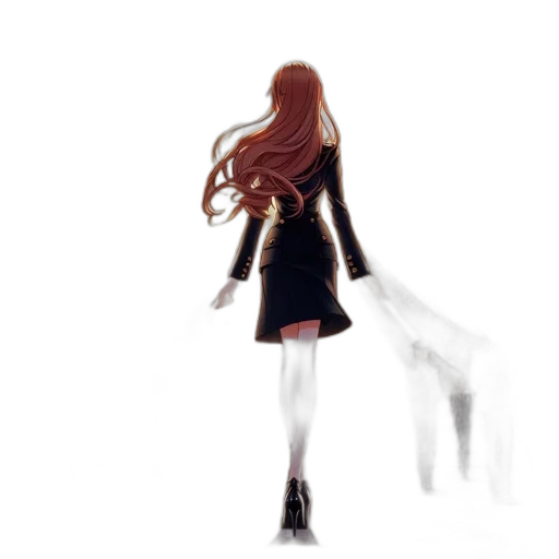 dress, hair, robot, creature transparent PNG cut-out
