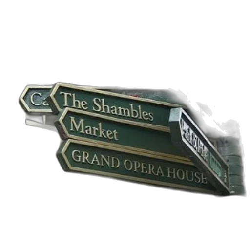 street, sign, york, points transparent PNG cut-out