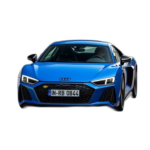 car, 3d render, photorealistic, blue transparent PNG cut-out