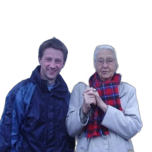 staff, umbrella, jacket, man transparent PNG cut-out