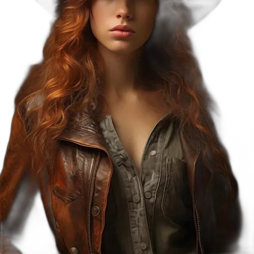 jacket, hair, face, hat transparent PNG cut-out