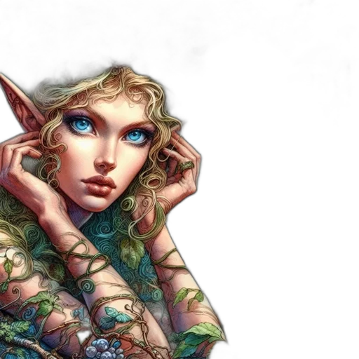 fantasy art, concept art, comic book art, watercolor transparent PNG cut-out