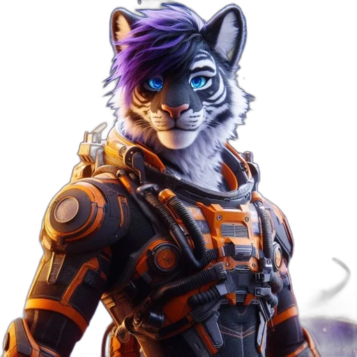 animal, staff, robot, fantasy art transparent PNG cut-out