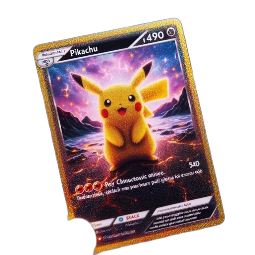 golden, pikachu, trading, card transparent PNG cut-out