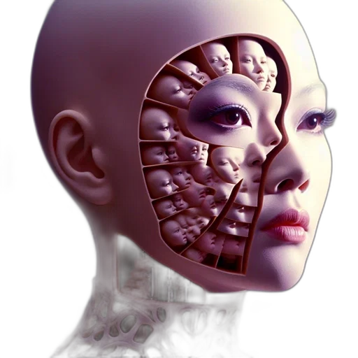 robot, face, mask, jewelry transparent PNG cut-out