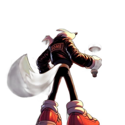 jacket, weapon, staff, robot transparent PNG cut-out