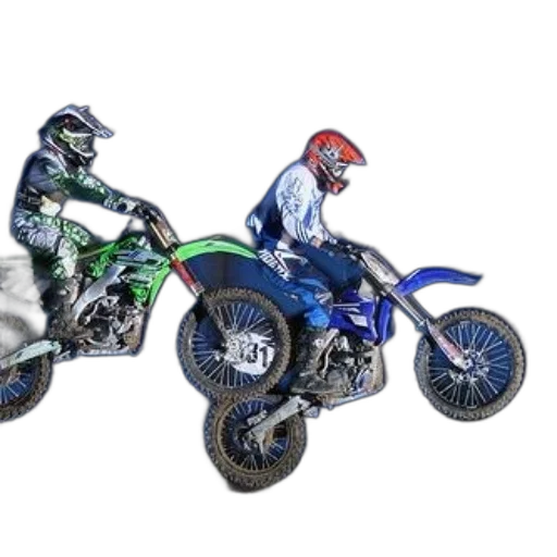 3d render, concept art, two, motocross transparent PNG cut-out
