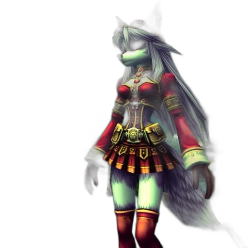 dragon, dress, staff, animal transparent PNG cut-out