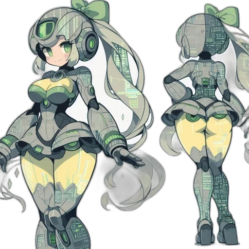 robot, concept art, anime, cyberpunk transparent PNG cut-out