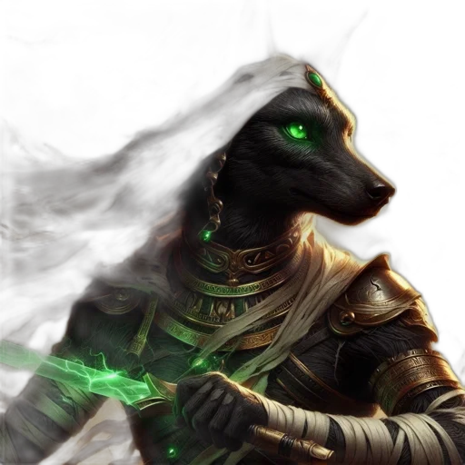 dragon, mask, sword, staff transparent PNG cut-out