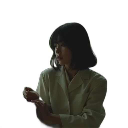 jacket, staff, dress, face transparent PNG cut-out
