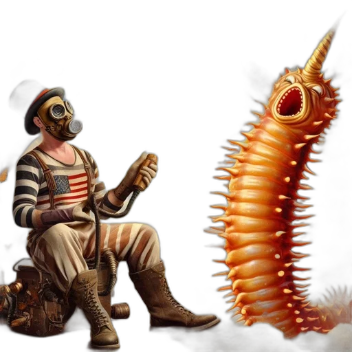 creature, animal, staff, weapon transparent PNG cut-out