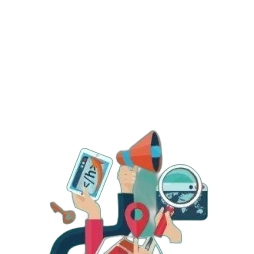 robot, staff, jacket, hat transparent PNG cut-out