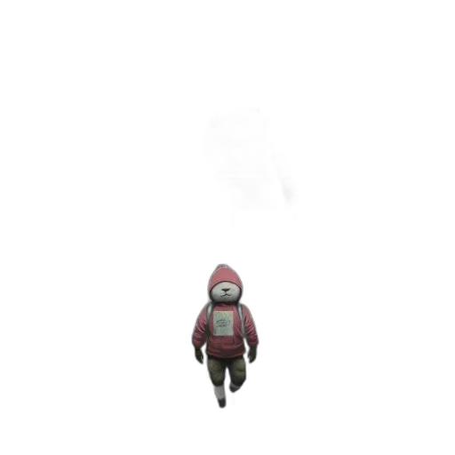 hat, robot, creature, jacket transparent PNG cut-out