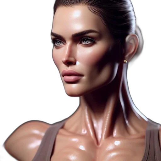 face, jewelry, photorealistic, 3d render transparent PNG cut-out