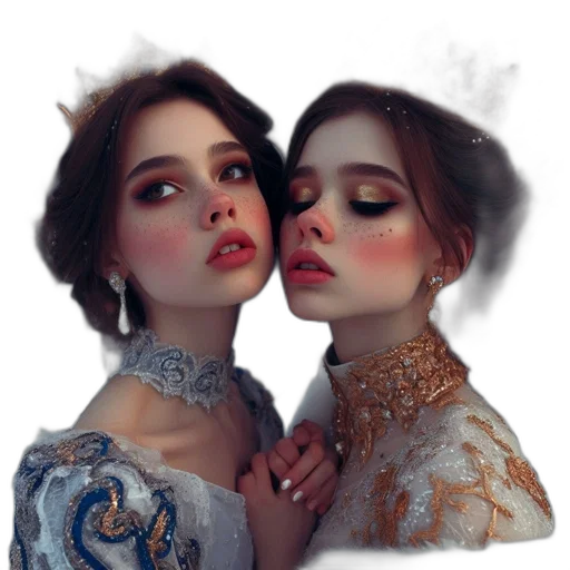 dress, jewelry, crown, face transparent PNG cut-out
