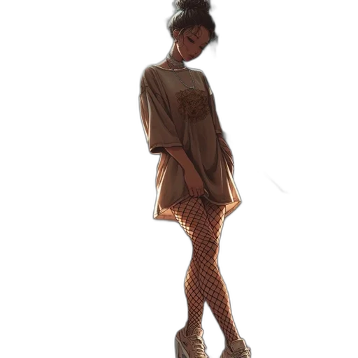 dress, shoes, staff, jacket transparent PNG cut-out