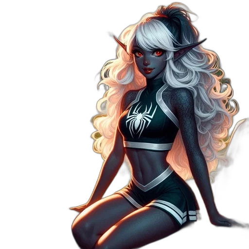 hair, comic book art, concept art, fantasy art transparent PNG cut-out