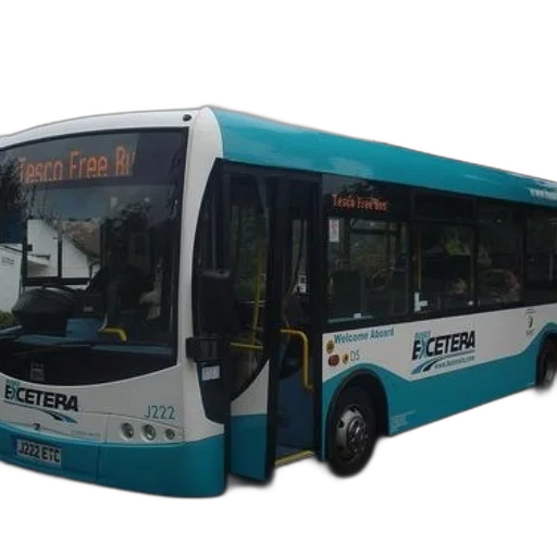 3d render, blue, white, bus transparent PNG cut-out