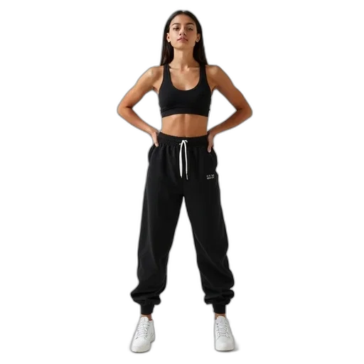 jacket, woman, standing, her transparent PNG cut-out