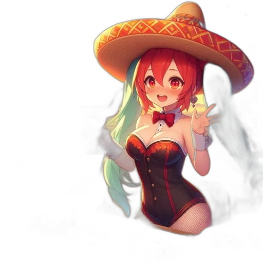 hat, staff, dress, weapon transparent PNG cut-out