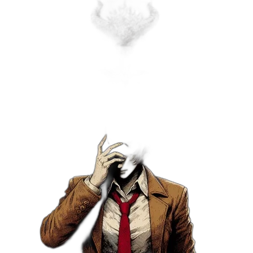 mask, jacket, face, creature transparent PNG cut-out