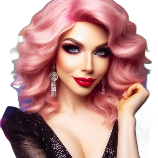 hair, photorealistic, cartoon, fantasy art transparent PNG cut-out
