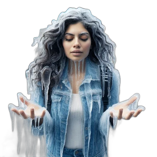 jacket, hair, face, concept art transparent PNG cut-out