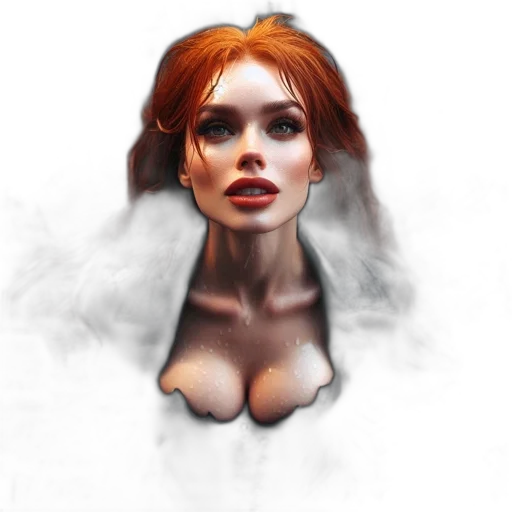 face, mask, dress, fantasy art transparent PNG cut-out