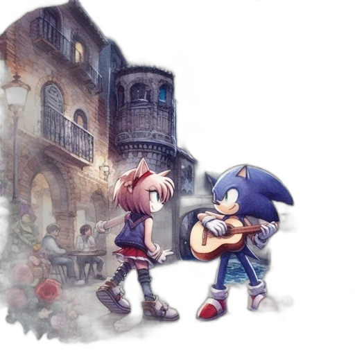concept art, watercolor, fantasy art, pixel art transparent PNG cut-out
