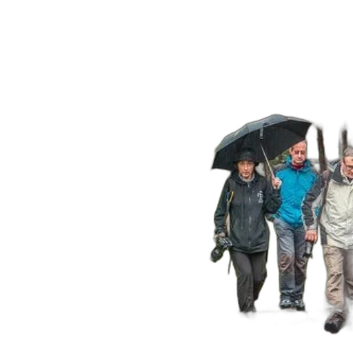umbrella, jacket, staff, rain transparent PNG cut-out