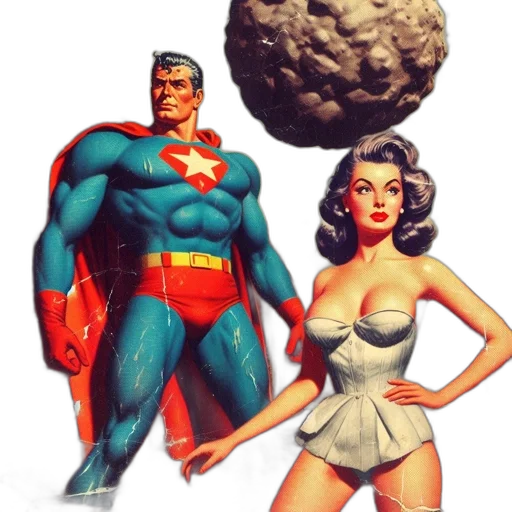 comic book art, concept art, fantasy art, outer space transparent PNG cut-out