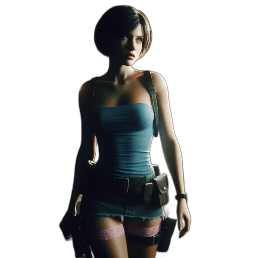 dress, weapon, concept art, 3d render transparent PNG cut-out