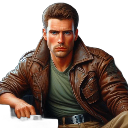 jacket, comic book art, concept art, photorealistic transparent PNG cut-out