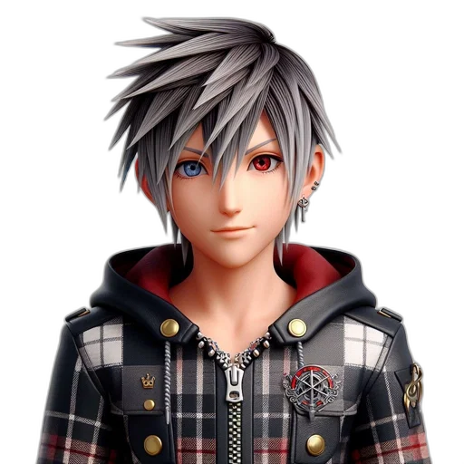 jacket, face, 3d render, photorealistic transparent PNG cut-out