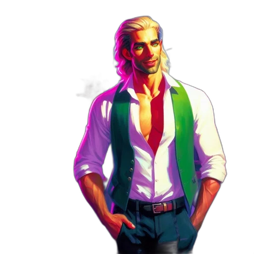 jacket, staff, concept art, pixel art transparent PNG cut-out