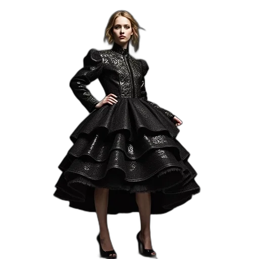 dress, jacket, concept art, 3d render transparent PNG cut-out