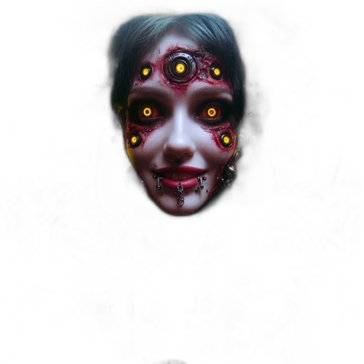 mask, face, creature, robot transparent PNG cut-out