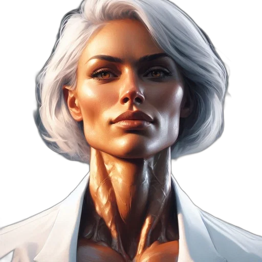 face, robot, staff, comic book art transparent PNG cut-out