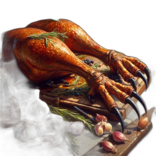 food, animal, photorealistic, 3d render transparent PNG cut-out