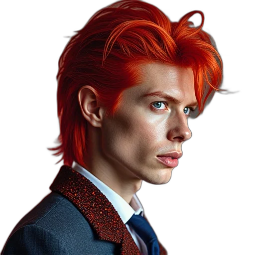 jacket, hair, face, crown transparent PNG cut-out
