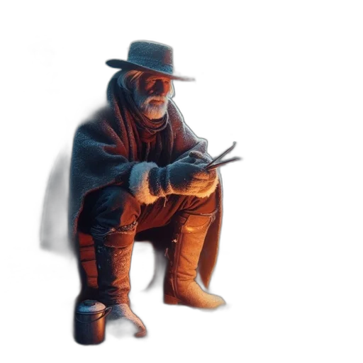 hat, staff, jacket, weapon transparent PNG cut-out