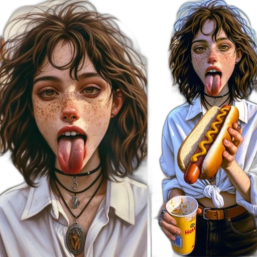 food, photorealistic, concept art, comic book art transparent PNG cut-out