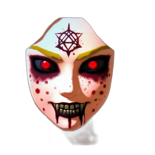 mask, jewelry, 3d render, concept art transparent PNG cut-out