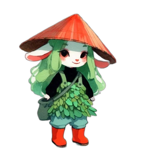 hat, dress, dragon, creature transparent PNG cut-out
