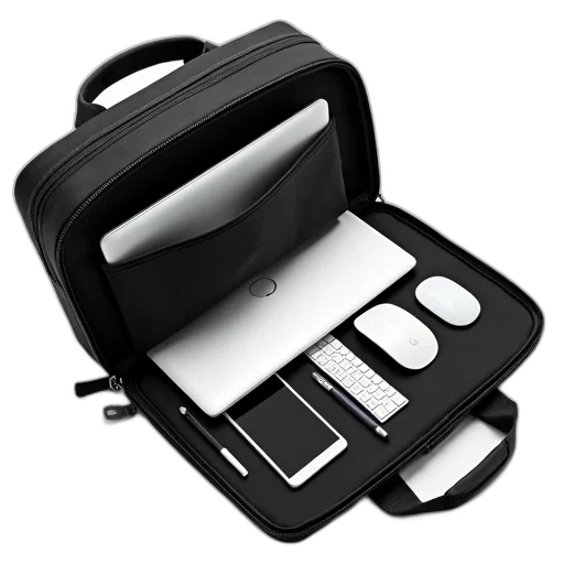 black, laptop, bag, multiple transparent PNG cut-out