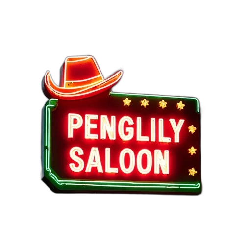 hat, 3d render, neon lights, first transparent PNG cut-out