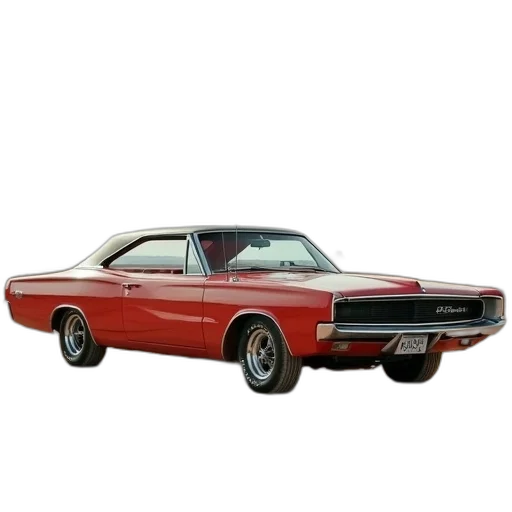 car, photorealistic, 3d render, 1968 transparent PNG cut-out