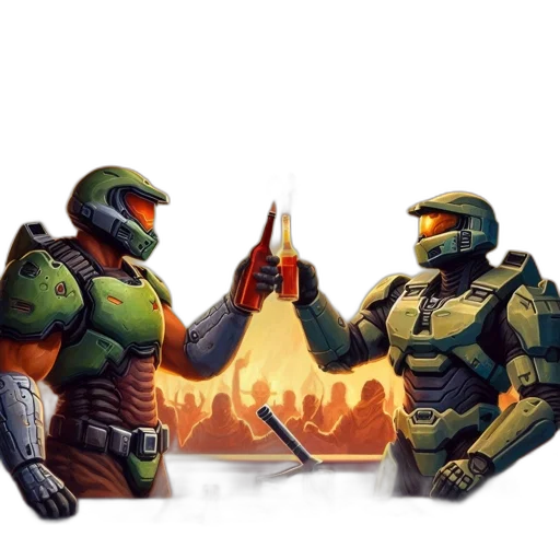 robot, weapon, concept art, pixel art transparent PNG cut-out