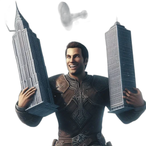 robot, weapon, jacket, staff transparent PNG cut-out